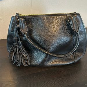 J Crew Black Leather Purse